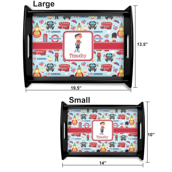 London Serving Tray Black Sizes