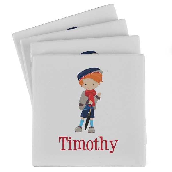 Custom London Absorbent Stone Coasters - Set of 4 (Personalized)