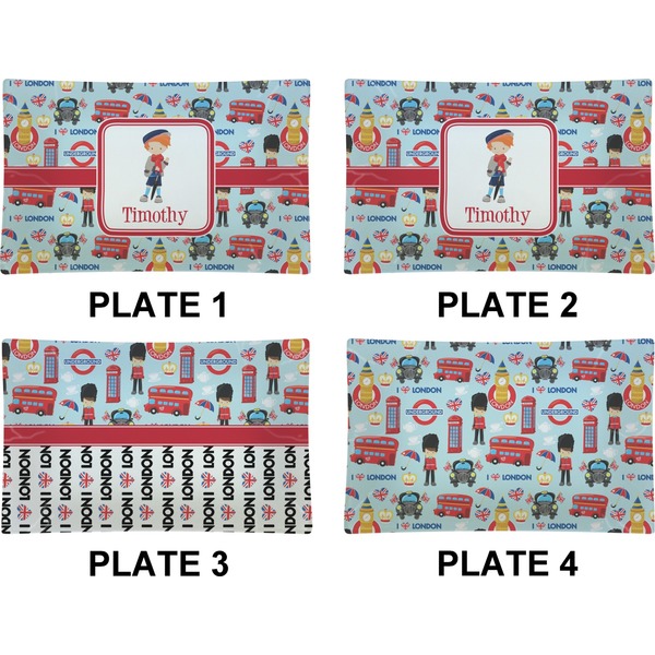 London Set of Rectangular Dinner Plates (Approval)