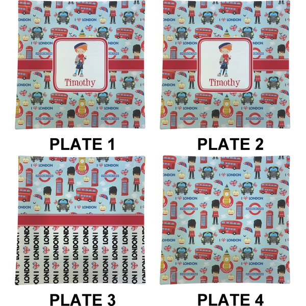 London Set of Square Dinner Plates (Approval)