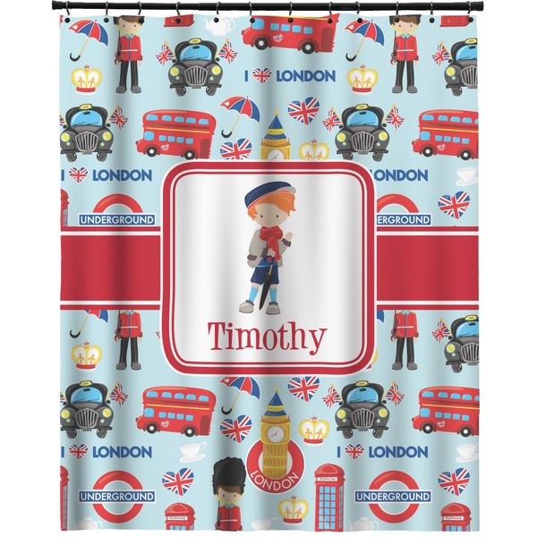 Custom London Extra Long Shower Curtain - 70"x84" (Personalized)