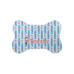 London Bone Shaped Dog Food Mat (Small) (Personalized)