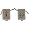 London Small Burlap Gift Bag - Front & Back (Personalized)
