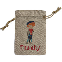 London Small Burlap Gift Bag - Front (Personalized)