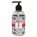 London Plastic Soap / Lotion Dispenser (8 oz - Small - Black) (Personalized)