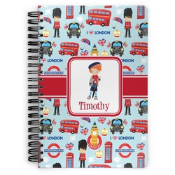 London Spiral Notebook - 7x10 w/ Name or Text