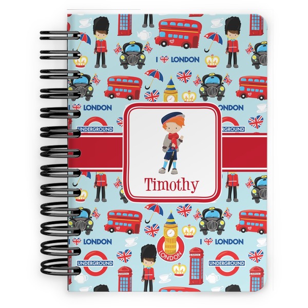 Custom London Spiral Notebook - 5x7 w/ Name or Text