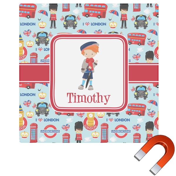Custom London Square Car Magnet - 10" (Personalized)