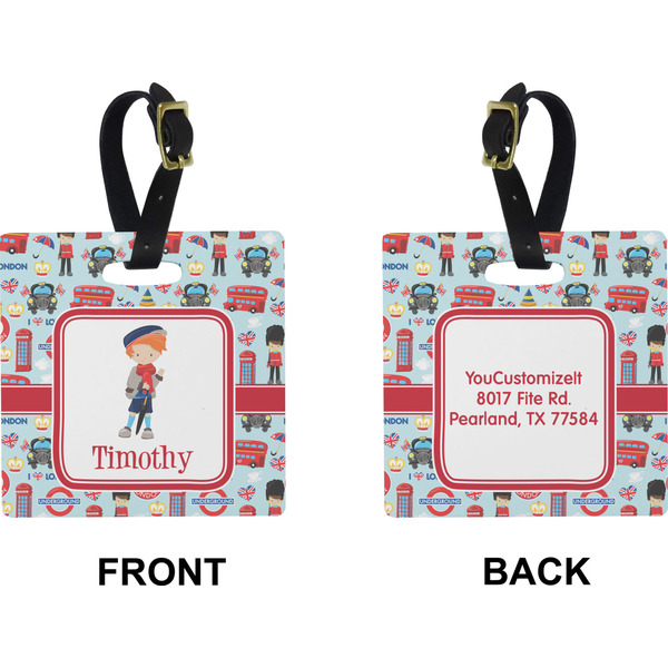 London Square Luggage Tag (Front + Back)