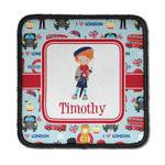 London Iron On Square Patch w/ Name or Text