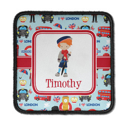 London Iron On Square Patch w/ Name or Text