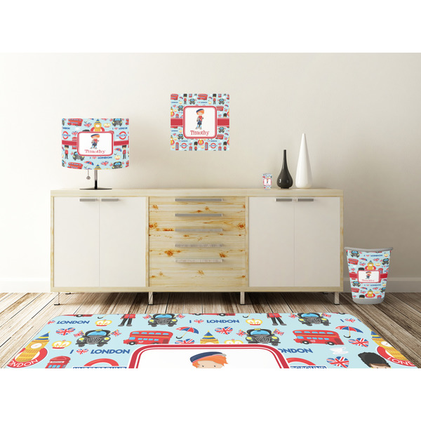 London Square Wall Decal Wooden Desk