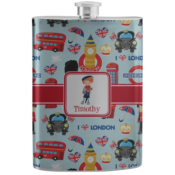 Custom London Stainless Steel Flask (Personalized)