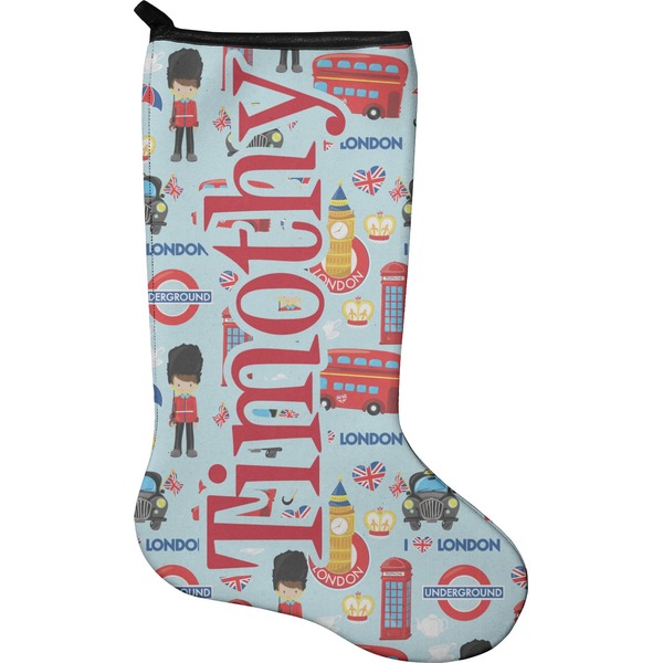 Custom London Holiday Stocking - Neoprene (Personalized)