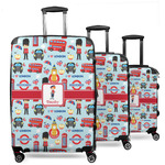 London 3 Piece Luggage Set - 20" Carry On, 24" Medium Checked, 28" Large Checked (Personalized)