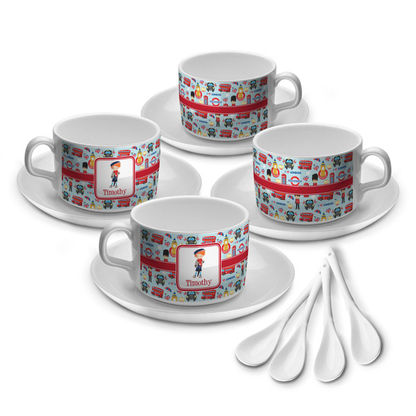 Custom London Tea Cup - Set of 4 (Personalized)