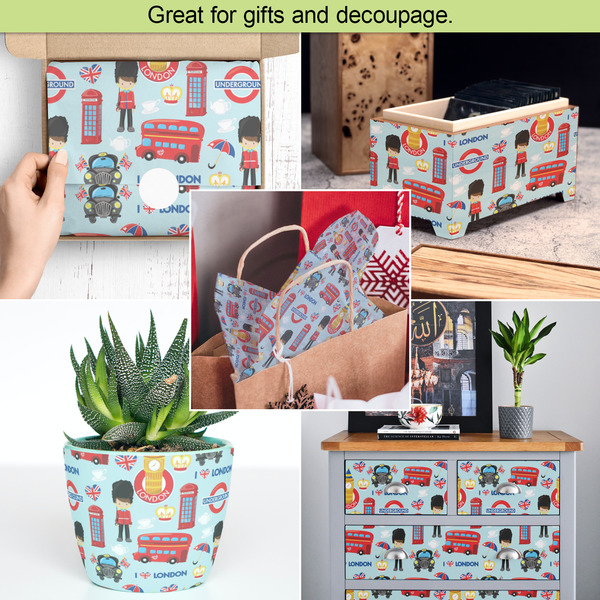 London Tissue Paper - In Use Collage