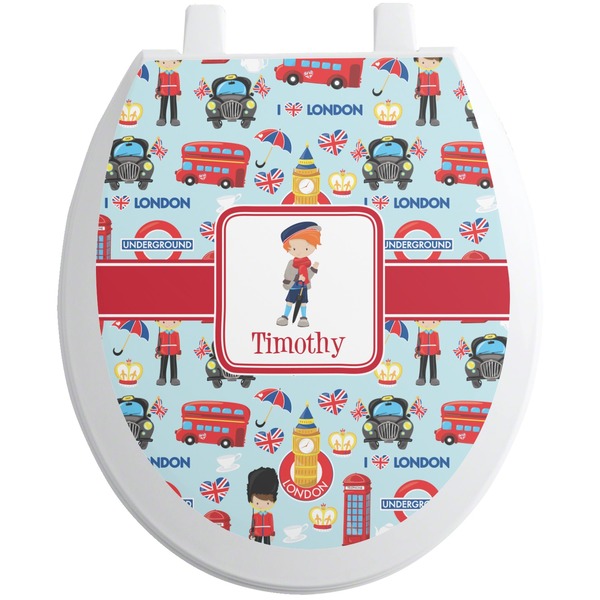 Custom London Toilet Seat Decal (Personalized)