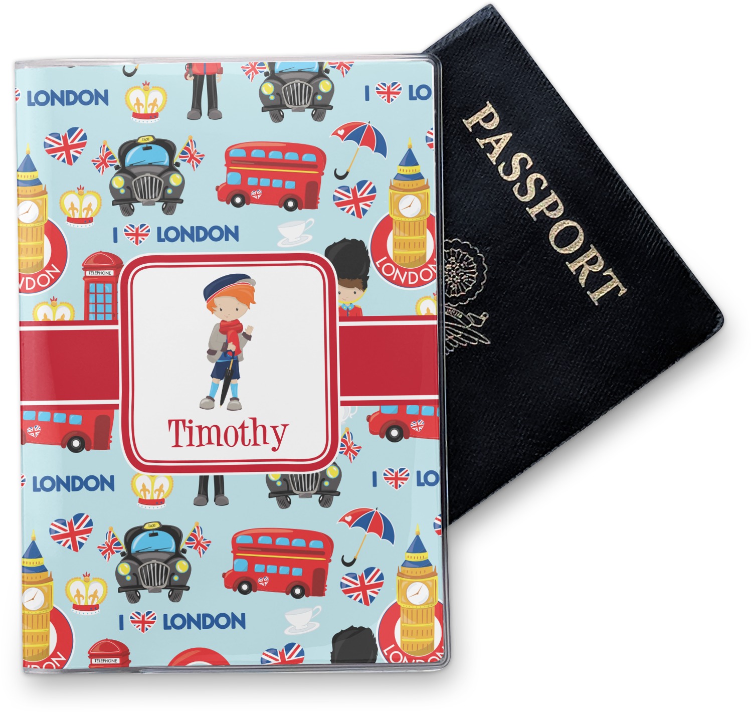 Custom London Vinyl Passport Holder (Personalized) YouCustomizeIt