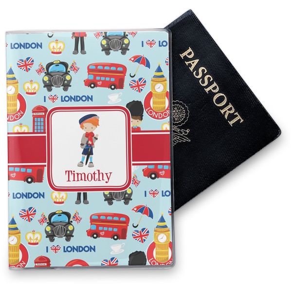 Custom London Vinyl Passport Holder (Personalized)
