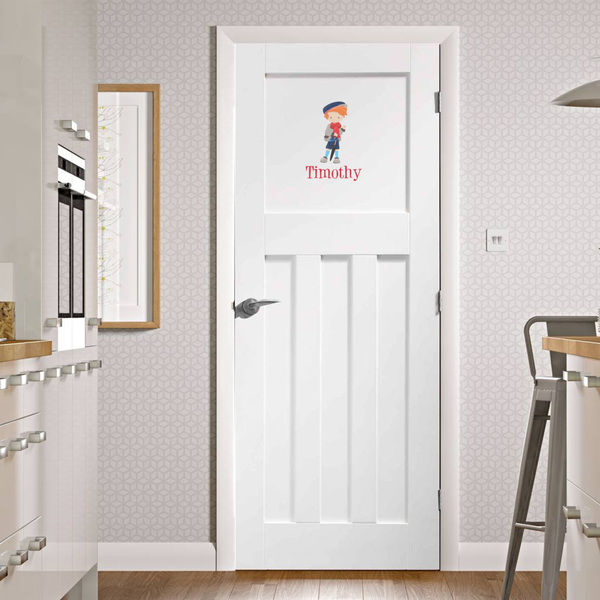 London Wall Graphic on Door