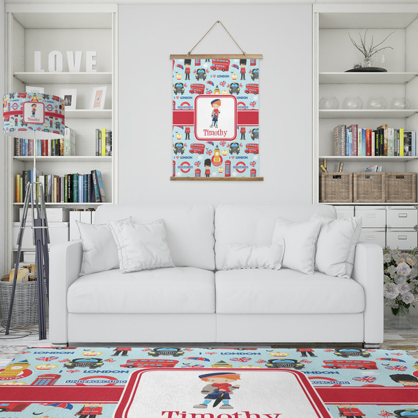 London Wall Hanging Tapestry - Portrait - IN CONTEXT