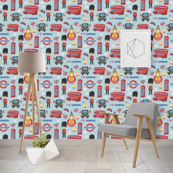 Custom London Wallpaper & Surface Covering (Peel & Stick - Repositionable)