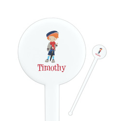 London Round Plastic Stir Sticks (Personalized)
