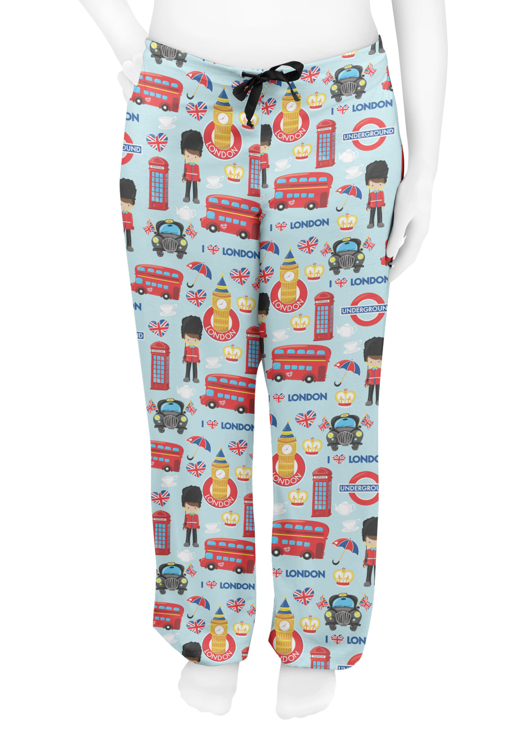 London Womens Pajama Pants - L (Personalized) - YouCustomizeIt