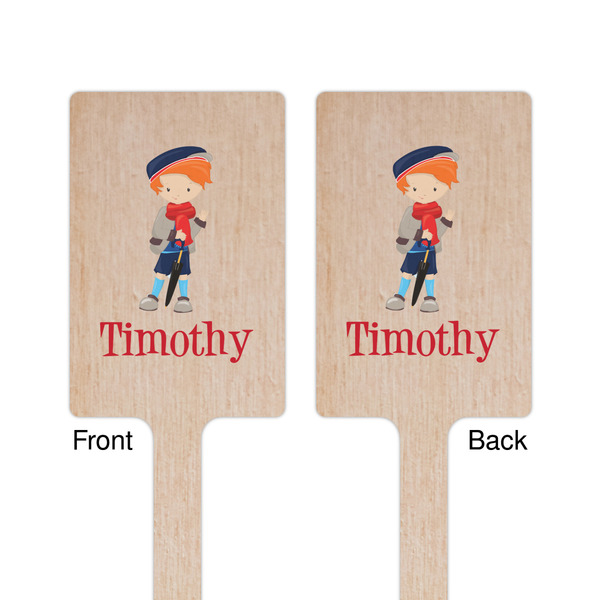 London Wooden 6.25" Stir Stick - Rectangular - Double Sided - Front & Back