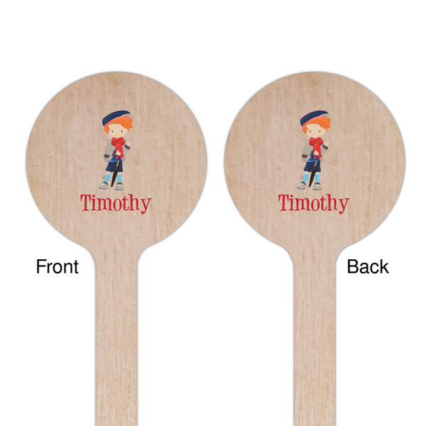 London Wooden 7.5" Stir Stick - Round - Double Sided - Front & Back