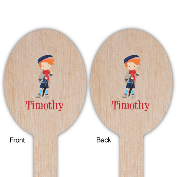 London Wooden Food Pick - Oval - Double Sided - Front & Back