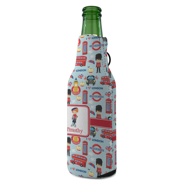 London Zipper Bottle Cooler - ANGLE (bottle)