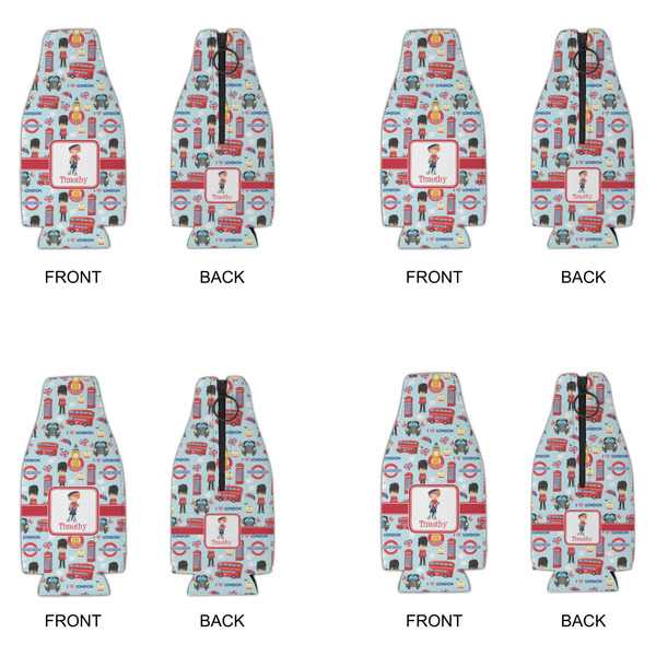 London Zipper Bottle Cooler - Set of 4 - APPROVAL