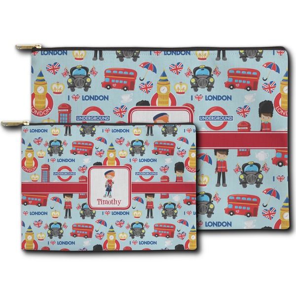 London Zippered Pouches - Size Comparison