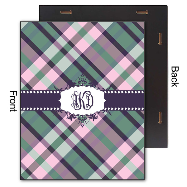 Plaid with Pop 11x14 Wood Print - Front & Back View