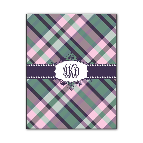 Custom Plaid with Pop Wood Print - 11x14 (Personalized)