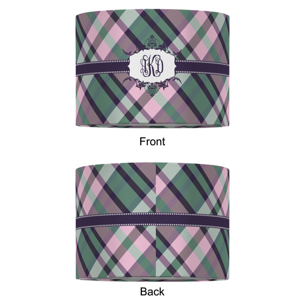 Plaid with Pop 12" Drum Lampshade - APPROVAL (Fabric)