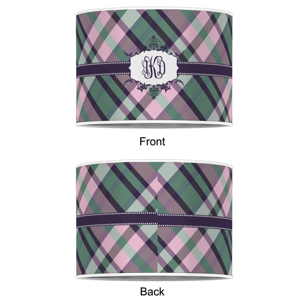 Plaid with Pop 12" Drum Lampshade - APPROVAL (Poly Film)