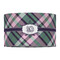 Plaid with Pop 12" Drum Lampshade - FRONT (Fabric)
