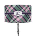 Plaid with Pop 12" Drum Lamp Shade - Fabric (Personalized)