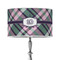 Plaid with Pop 12" Drum Lampshade - ON STAND (Poly Film)