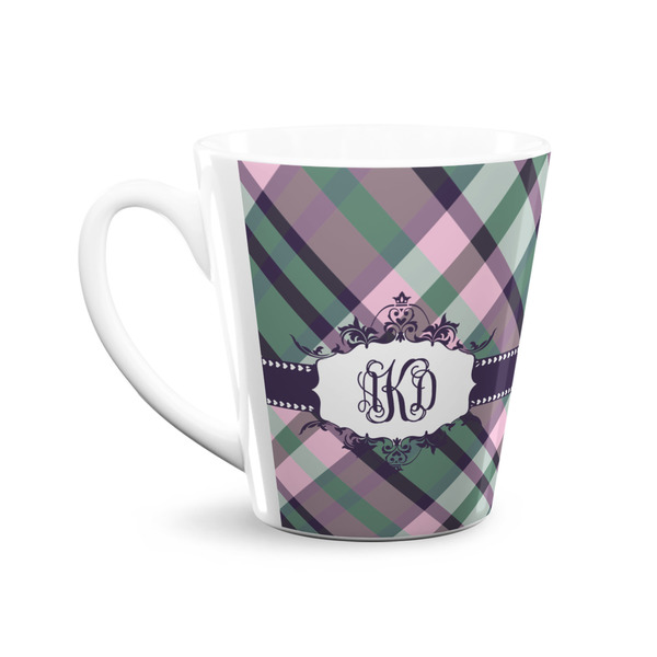 Plaid with Pop 12 Oz Latte Mug - Front