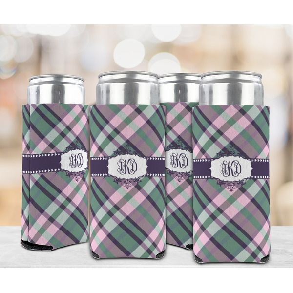 Plaid with Pop 12oz Tall Can Sleeve - Set of 4 - LIFESTYLE