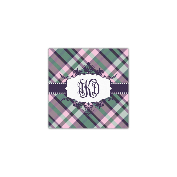 Plaid with Pop 12x12 - Canvas Print - Front View