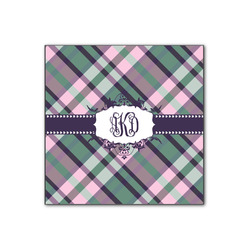 Plaid with Pop Wood Print - 12x12 (Personalized)