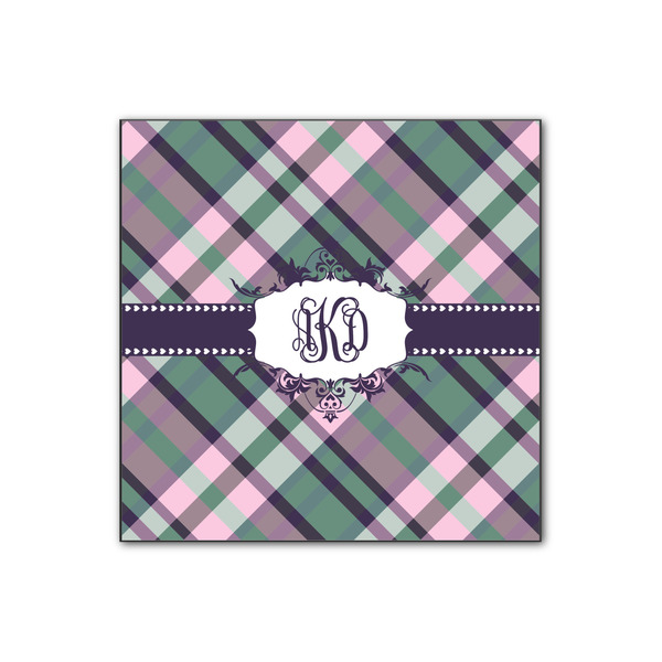 Custom Plaid with Pop Wood Print - 12x12 (Personalized)