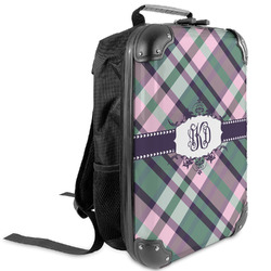 Plaid with Pop Kids Hard Shell Backpack (Personalized)