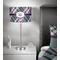 Plaid with Pop 13 inch drum lamp shade - in room