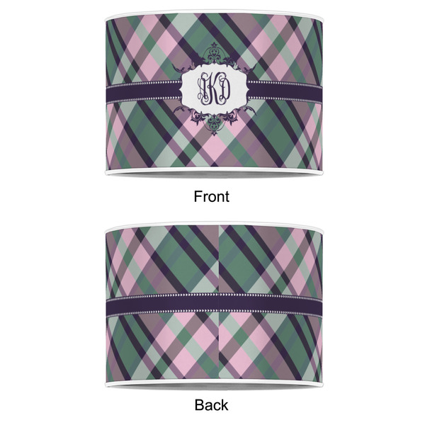 Plaid with Pop 16" Drum Lampshade - APPROVAL (Poly Film)